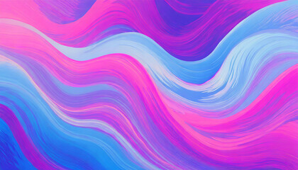 Pink and blue swirls, abstract wavy background. Flowing lines.