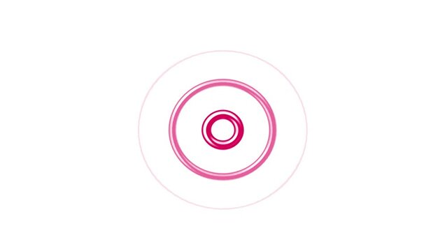 Abstract radio wave technology animation and loop circle.