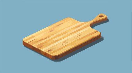 wooden cutting board with shadow isolated on background