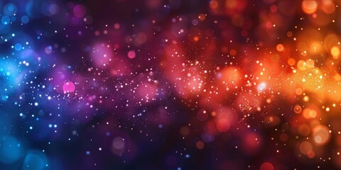 A colorful galaxy with many stars and a purple background