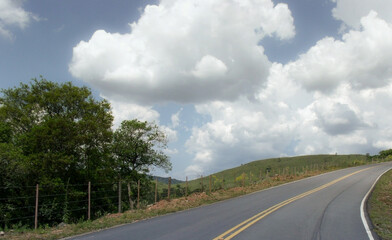 the road in the countryside