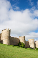 Fototapeta na wymiar Surrounding wall in Avila city, Spain.