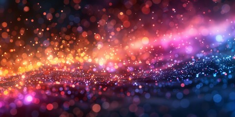 A colorful, swirling galaxy of glittering lights