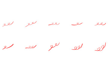 Decorative love line design set