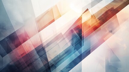 Abstract Geometric Color Fusion Background with Light Effects