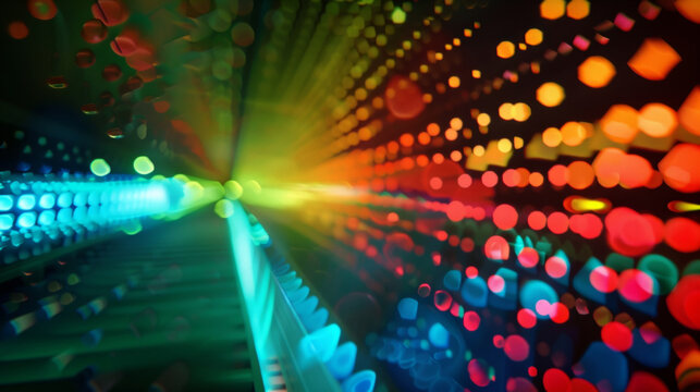 An illustration showing how Quantum Dots are able to absorb and convert blue light from a backlight source into red and green light resulting in a wider color gamut and more