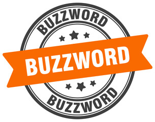 buzzword stamp. buzzword label on transparent background. round sign
