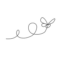line drawing of butterfly