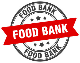 food bank stamp. food bank label on transparent background. round sign