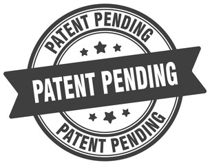 patent pending stamp. patent pending label on transparent background. round sign