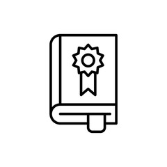 Journal book outline icons, minimalist vector illustration ,simple transparent graphic element .Isolated on white background