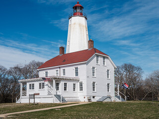 Fototapeta na wymiar Sandy Hook Lighthouse, New Jersey
