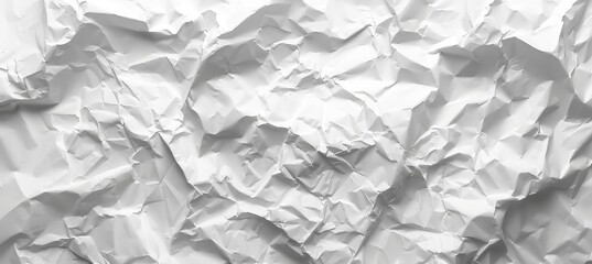 Versatile crumpled white paper texture suitable for various background applications