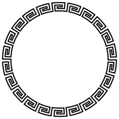 Greek frame. Meander pattern. Greek frame. Greece ornament. Grecian ancient style. Roman design. Geometric mediterranean decoration. Element antique symbol - obrazy, fototapety, plakaty