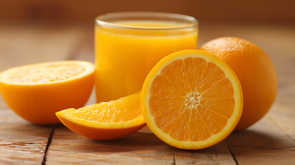 orange juice and oranges