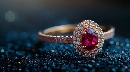 Ruby Ring With Diamonds