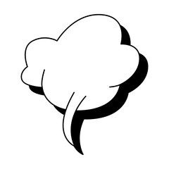 Comic book speech bubble, great design for any purposes. Sticker design. Vector illustration