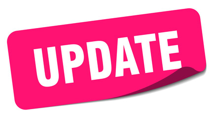 update sticker. update label