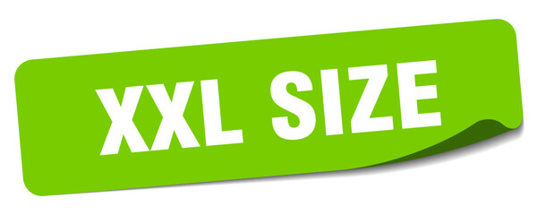 xxl size sticker. xxl size label