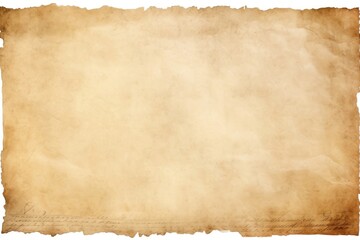 Vintage parchment paper sheet backgrounds white background distressed.