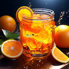 delicious fresh orange juice , ai-generatet