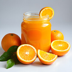 delicious fresh orange juice , ai-generatet