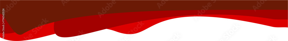 Poster modern business red header design border wavy shape. header element