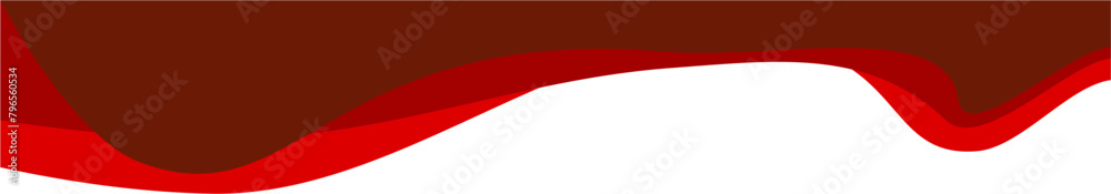 Poster modern business red header design border wavy shape. header element