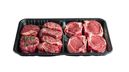 Beef and Lamb Selection on transparent background.