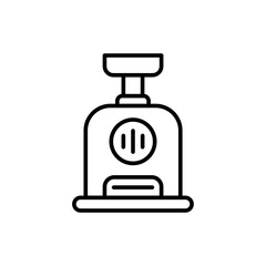 Meat grinder outline icons, minimalist vector illustration ,simple transparent graphic element .Isolated on white background