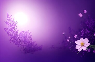 Fototapeta na wymiar A vibrant purple background with flowers