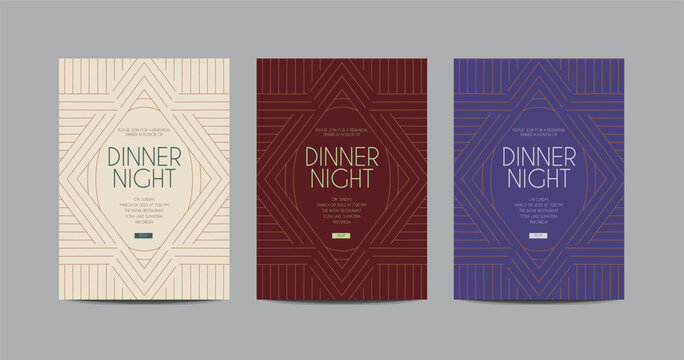 Minimalist Dinner Night Invitation