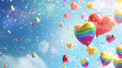 heart in rainbow color. LGBT pride symbol background. - 796570126