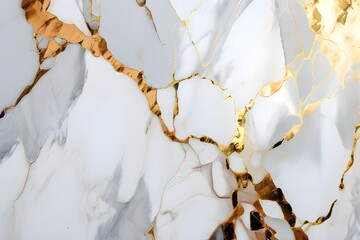 Natural marble texture on a white background. lustrous granite slab with gold accents


