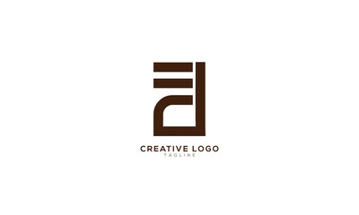 DE ED Abstract initial monogram letter alphabet logo design