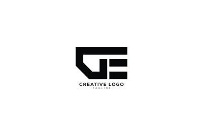 GE EG Abstract initial monogram letter alphabet logo design