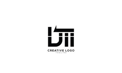 UM MU Abstract initial monogram letter alphabet logo design