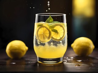 lemon juice in a glass