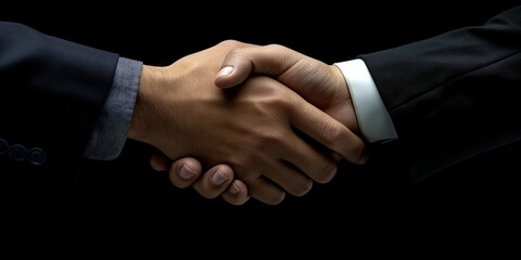 Obraz premium Handshake photo. Concept of business meeting and partnership