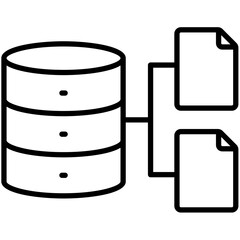 Database Management Black Outline Icon Pack