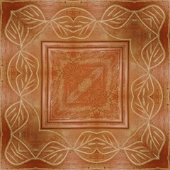 Italian terracotta clay tiles photo. Antique formula to make fashionable interior or exterion...