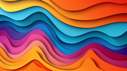 Abstract multicolours papercut background with blank space design