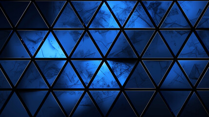 Midnight blue triangles with symmetrical precision.