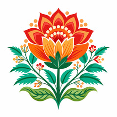 Decorative Flowers Vector, solid white background (39)