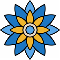 Decorative Flowers Vector, solid white background (40)