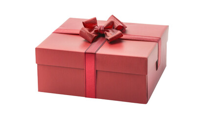 Obraz premium Red gift box isolated on white background