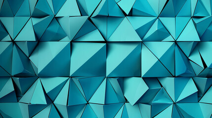 Teal blue triangles creating a harmonious and seamless pattern.
