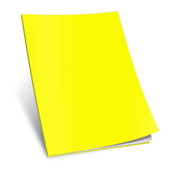 Yellow magazine blank template for presentation layouts and design.