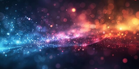 A colorful, swirling galaxy of glittering stars