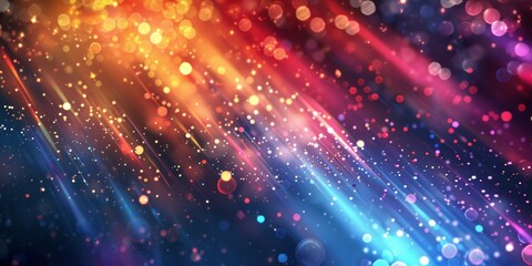 A colorful, multi-colored background with many small, bright dots